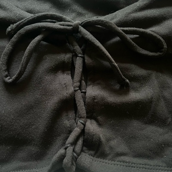 Garage Long Sleeve Going Out Crop Top size MEDIUM black - Picture 2 of 4